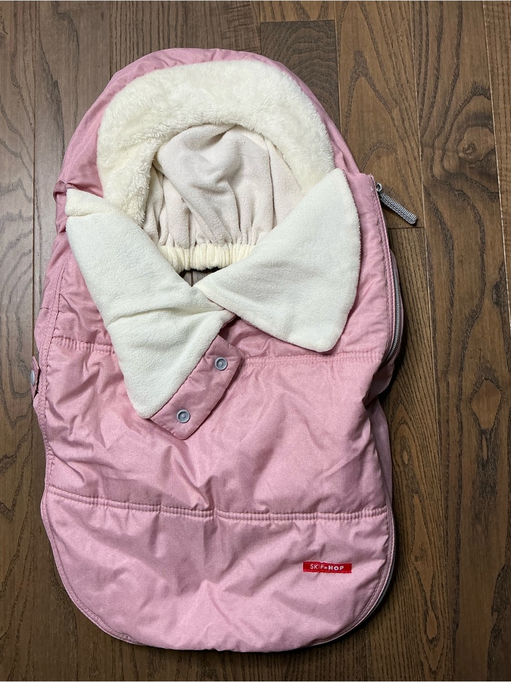 Skip Hop Pink Plush-Lined Winter Carseat Cover